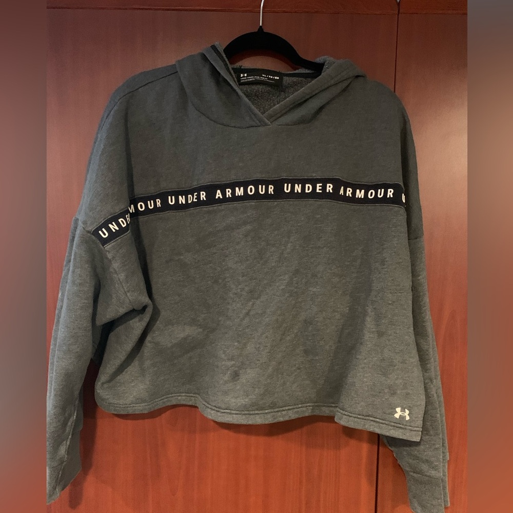 Under Armour Gray Cropped Hoodie